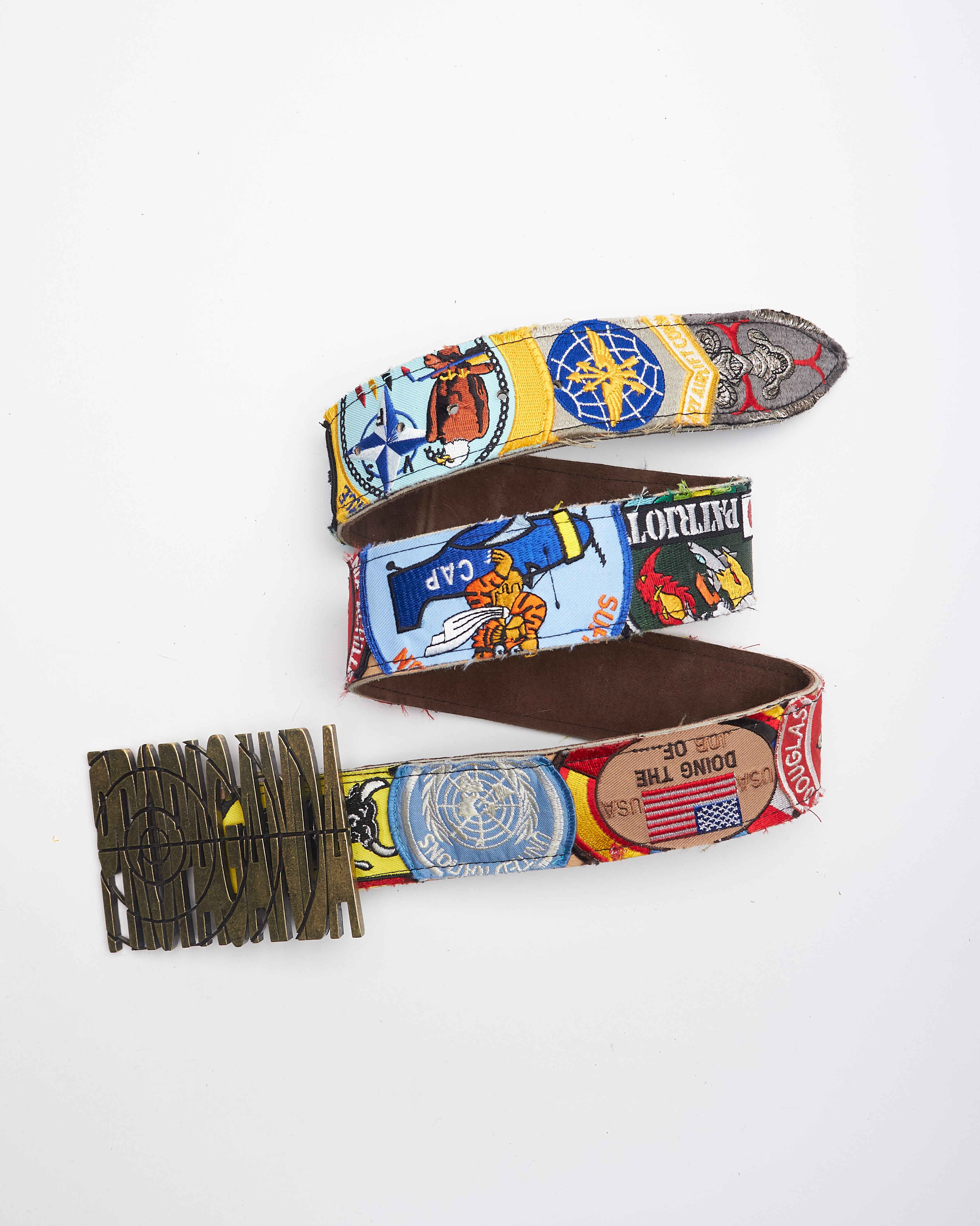 PROPAGANDA BELT - Recycled Leather Vintage Patch Belt – Esprit Escalier