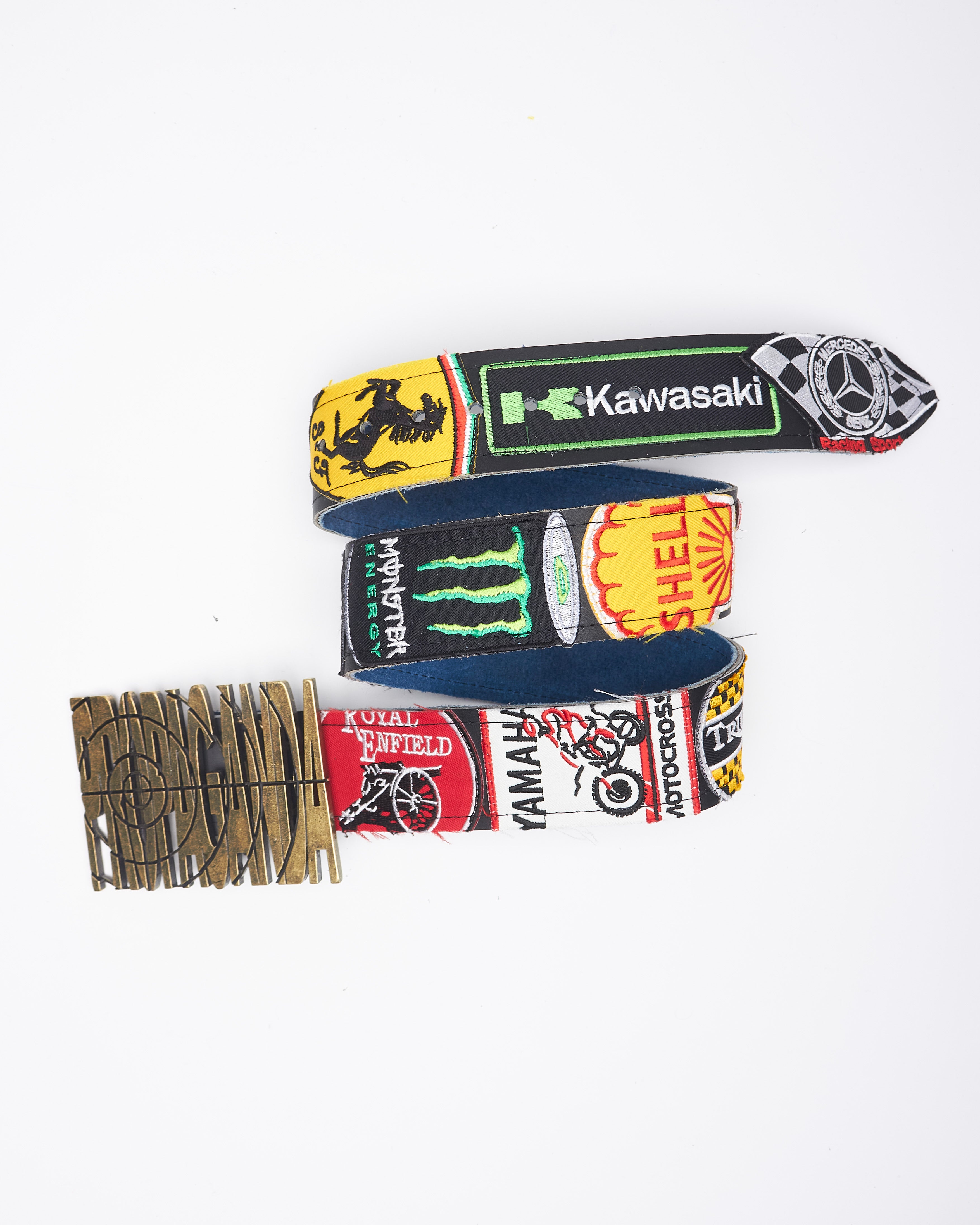 PROPAGANDA BELT - Recycled Leather Vintage Patch Belt – Esprit Escalier