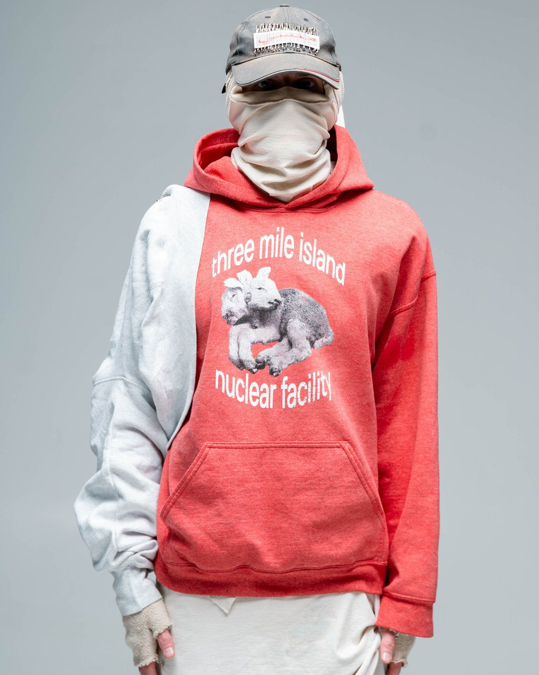 “Burnt” graft hoodie