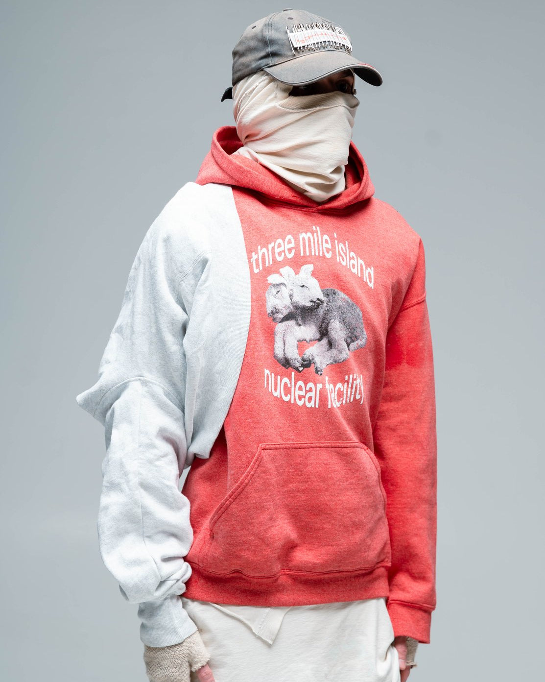 “Burnt” graft hoodie